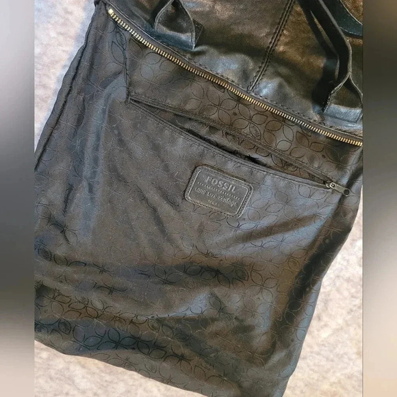 FOSSIL Large Long Live Vintage Modern Cargo leather shoulder crossbody bag purse - Picture 9 of 16